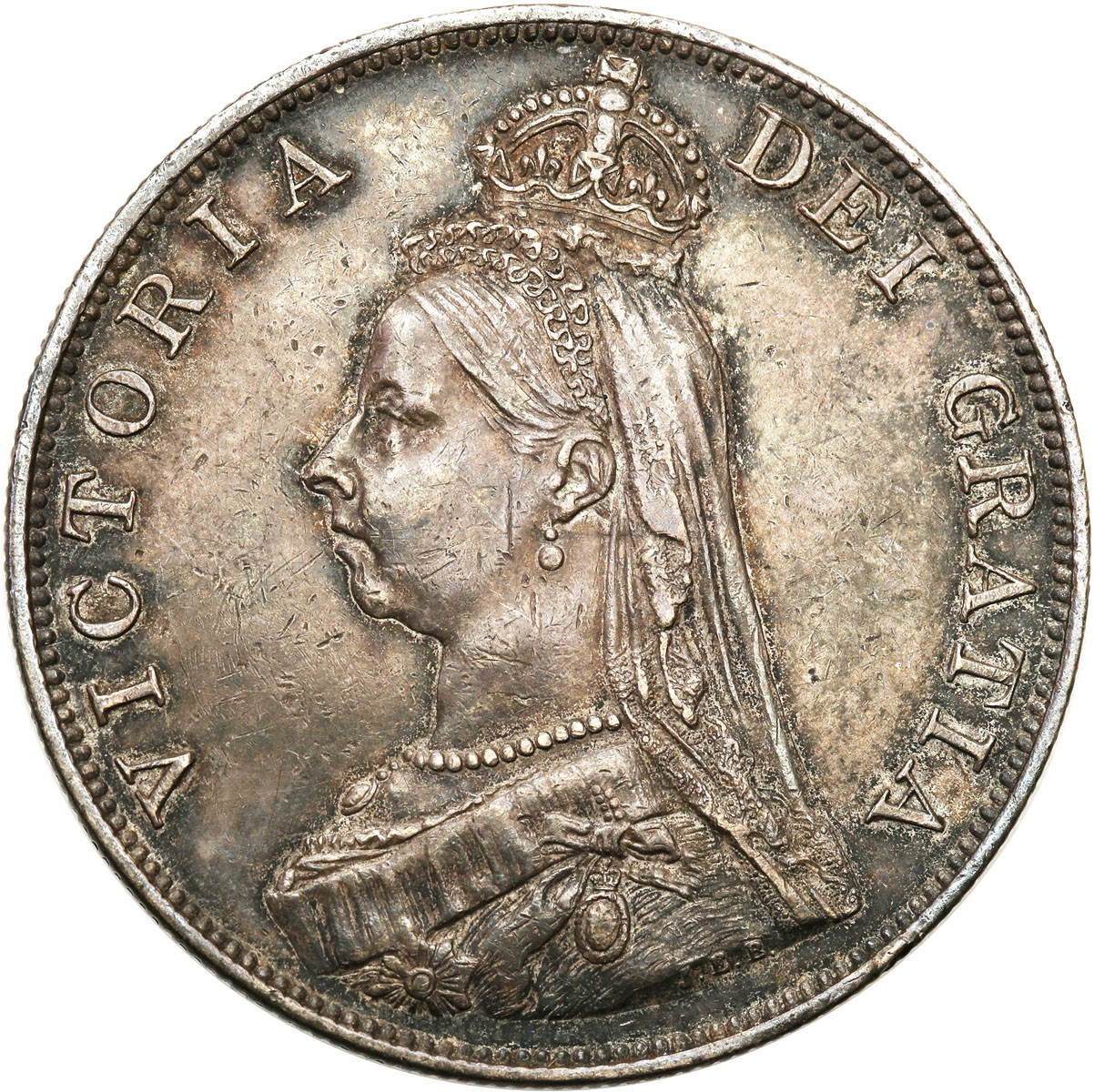 Wielka Brytania. Victoria 2 floreny 1889